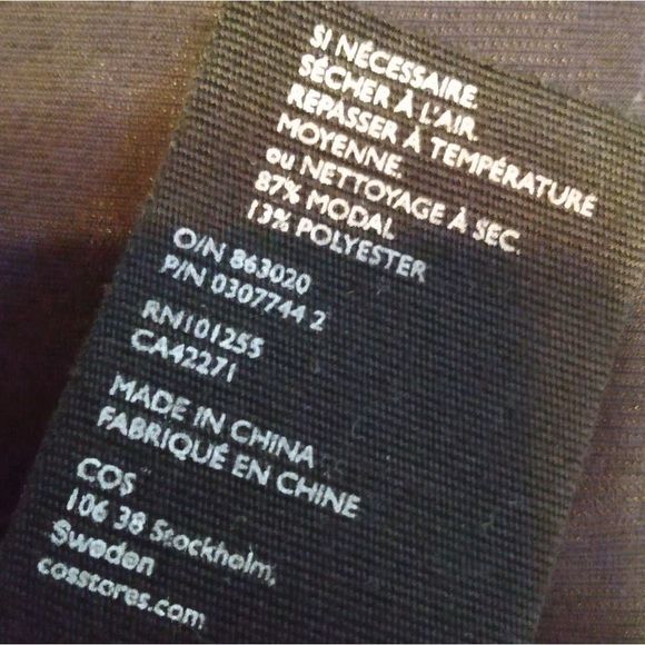 COS Navy Blue Ruffled Top - Picture 10 of 10